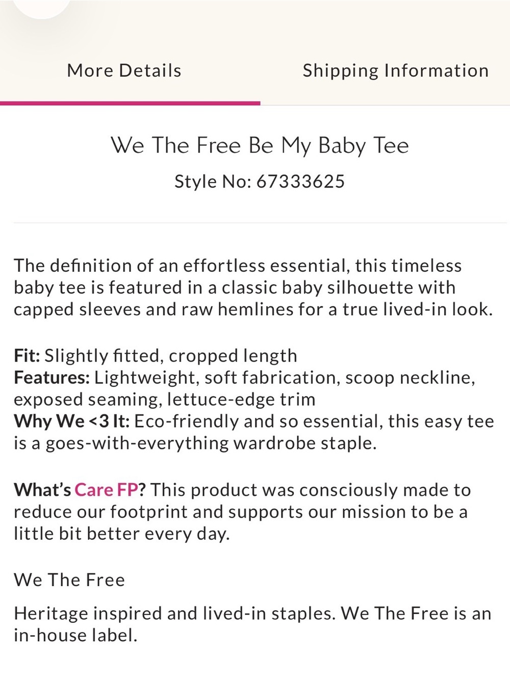 We The Free NWT Be My Baby size Medium Fresh Lime - Picture 6 of 7